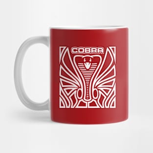 Cobra Hood Art (White on Red) Mug